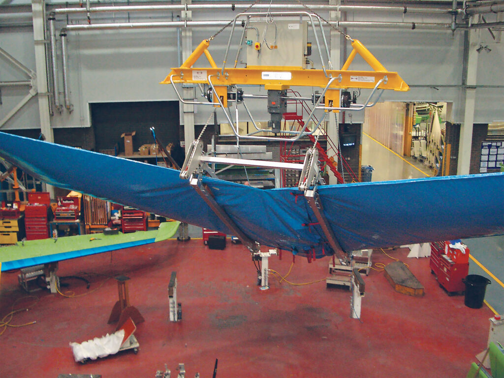 Bombardier Aviation Tail Wing Rotation Rig Bespoke Handling Solution Nuclear & Defence