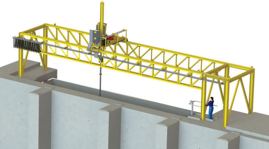 Nuclear Storage Pond - Waste Removal Mast and Gantry Assembly