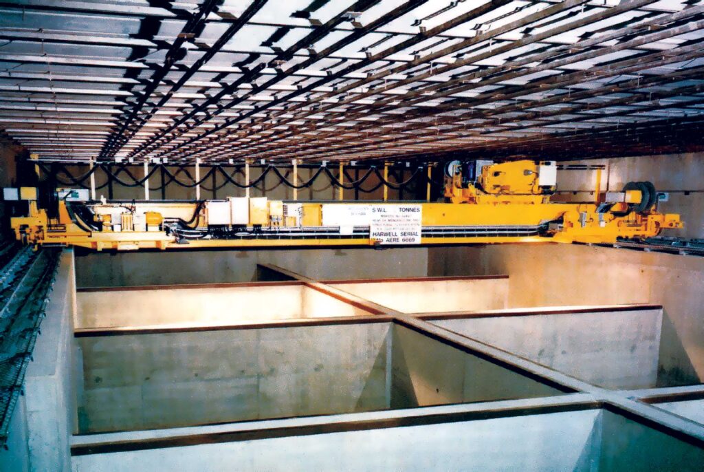 Nuclear Travelling Crane Overhaul - Magnox Harwell Vault Store bespoke crane solution nuclear waste and decommissioning and defence